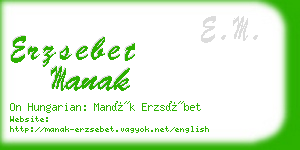 erzsebet manak business card